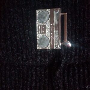 Silver Miniature Boombox Speaker